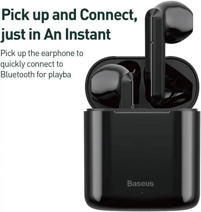 Alt view image 2 of 6 - Baseus True Wireless Earphones W09 Black
