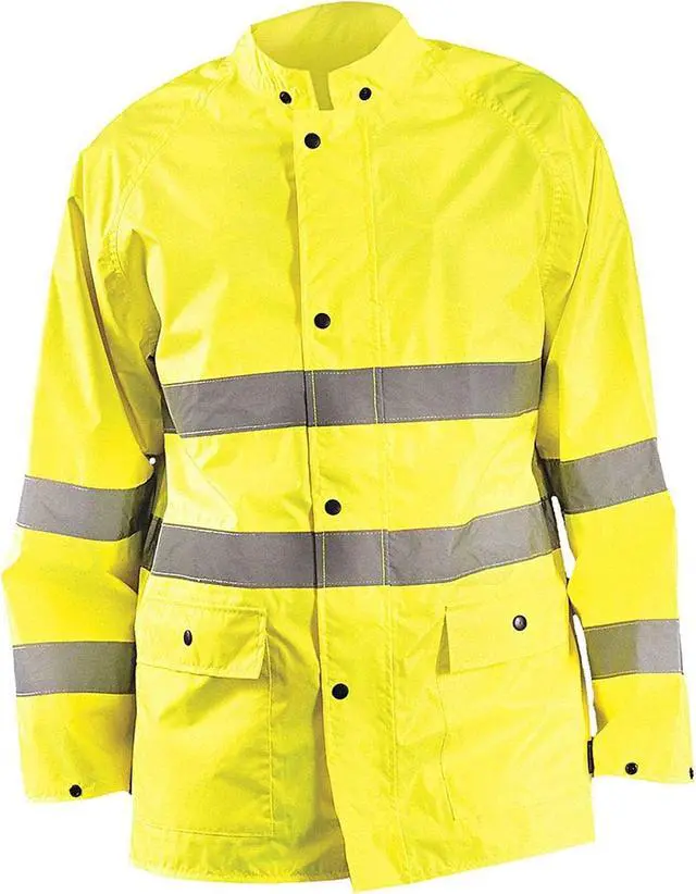 Alt view image 2 of 2 - OCCUNOMIX LUX-TRJKT-YL Jacket,Yellow,Polyester,L,Fits Chest 52"