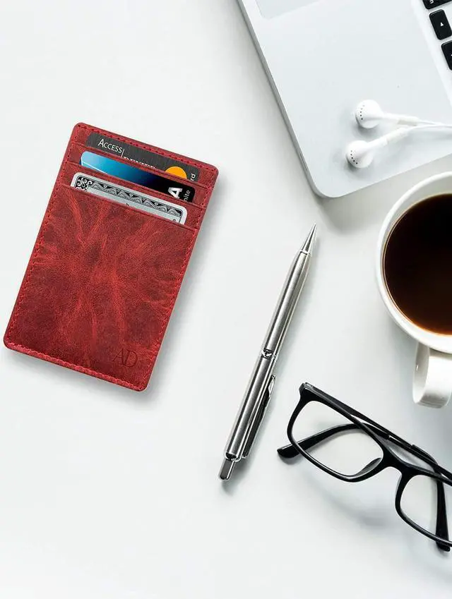 Alt view image 12 of 14 - Slim Minimalist Wallets for Men & Women - Front Pocket Wallet RFID Blocking Card Holder