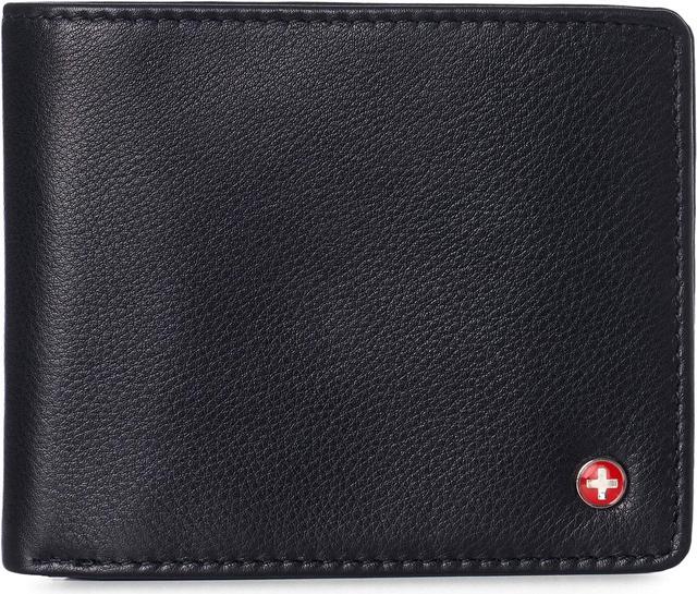 Alt view image 8 of 13 - Alpine Swiss Mens Wallet for Men RFID Protected Leather Mens Wallet Spencer Bifold Divided Bill Section Gift Box 2 ID Windows 14 Card Storage Pockets