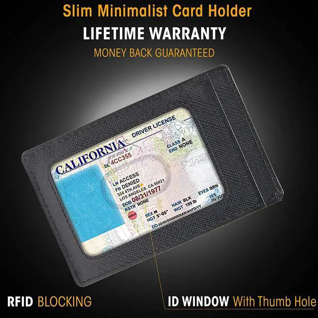 Alt view image 9 of 14 - Slim Minimalist Wallets for Men & Women - Front Pocket Wallet RFID Blocking Card Holder