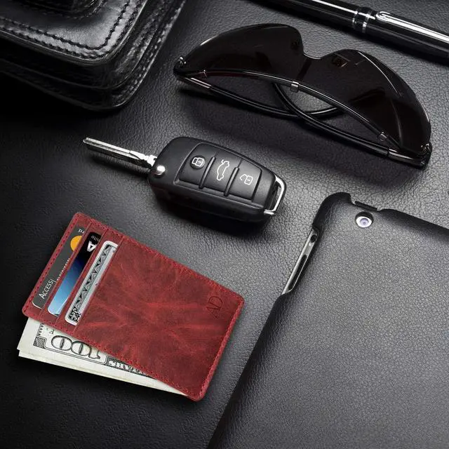 Alt view image 11 of 14 - Slim Minimalist Wallets for Men & Women - Front Pocket Wallet RFID Blocking Card Holder