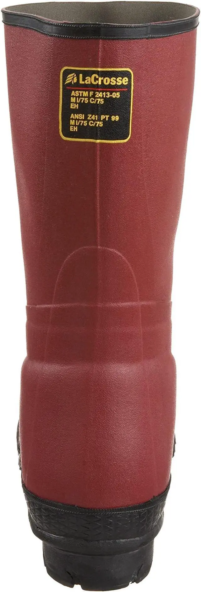 Alt view image 6 of 10 - LACROSSE 00223120-11 Size 11 Men's Steel Rubber Boot, Red