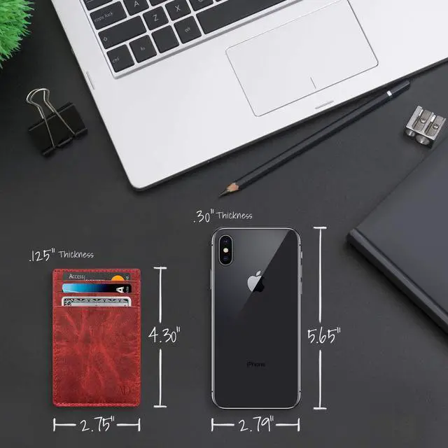 Alt view image 10 of 14 - Slim Minimalist Wallets for Men & Women - Front Pocket Wallet RFID Blocking Card Holder
