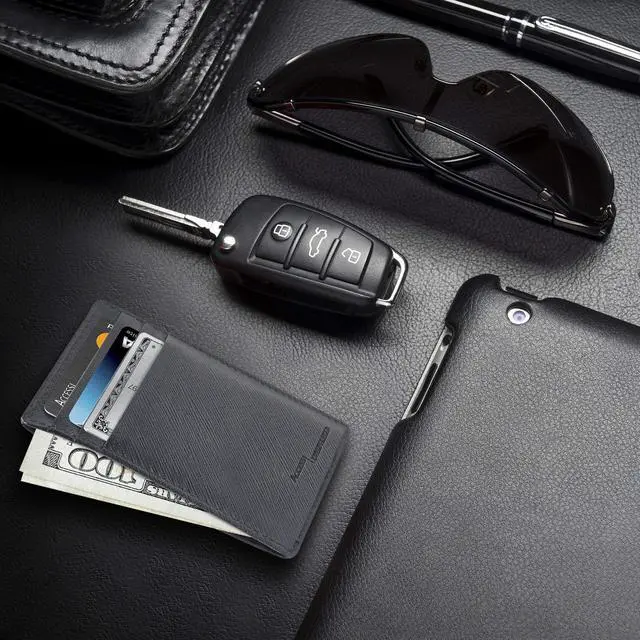 Alt view image 11 of 14 - Slim Minimalist Wallets for Men & Women - Front Pocket Wallet RFID Blocking Card Holder