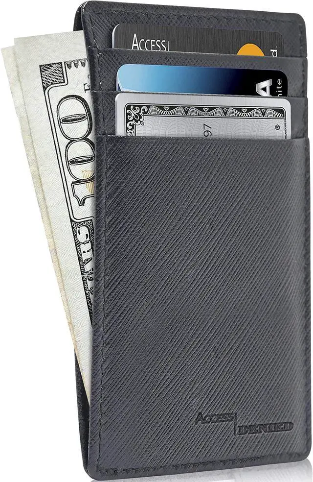 Alt view image 8 of 14 - Slim Minimalist Wallets for Men & Women - Front Pocket Wallet RFID Blocking Card Holder