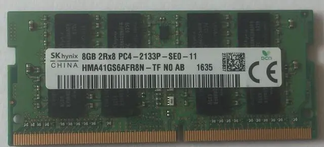 Alt view image 2 of 3 - SK Hynix HMA41GS6AFR8N-TF DDR4 8G 2133Mhz 2RX8 PC4-17000 non-ECC Unbuffered CL15 260-Pin SoDimm 1.2V  Memory Module for Laptop