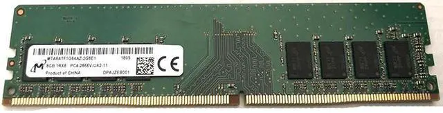 Alt view image 5 of 5 - Micron MTA8ATF1G64AZ-2G6E1 8GB DDR4 2666Mhz PC4-21300 1Rx8 non-ECC Unbuffered CL19 288-Pin DIMM 1.2V Memory Ram for Desktop