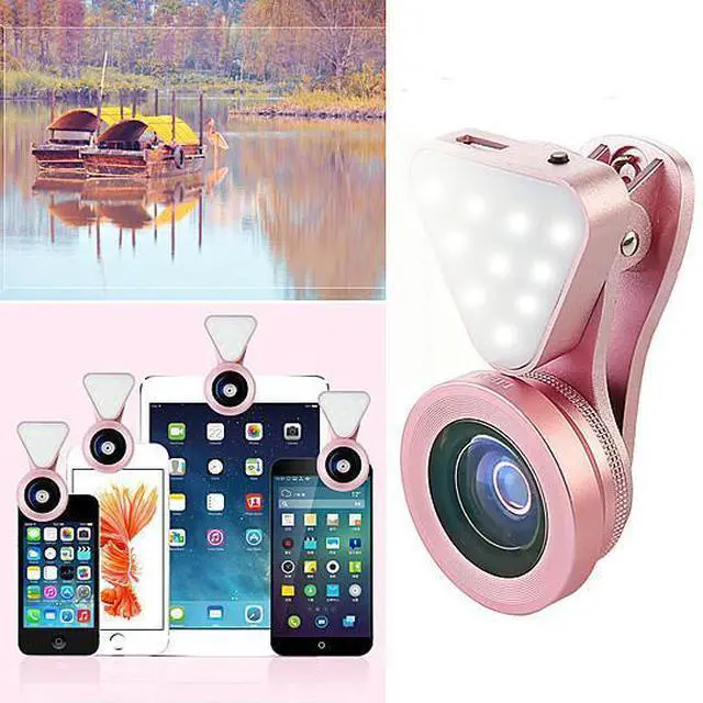 Main image of Vista Glow Face 3 In 1 Photo Lens And Fill Lighting Clip - Rose Gold