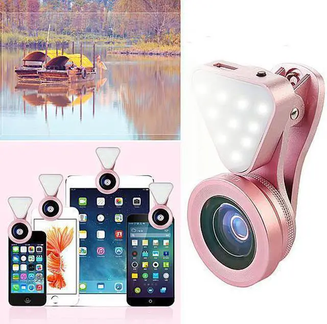 Main image of Vista Glow Face 3 In 1 Photo Lens And Fill Lighting Clip - Gold