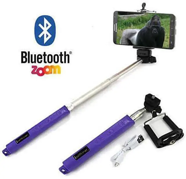 Main image of Vista Selfi Monopod Telescopic Stick with Bluetooth & Zoom controls - Lime Green