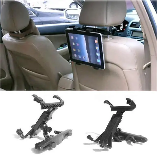 Main image of Vista Car Headrest Stand for iPad and Tablets - Black