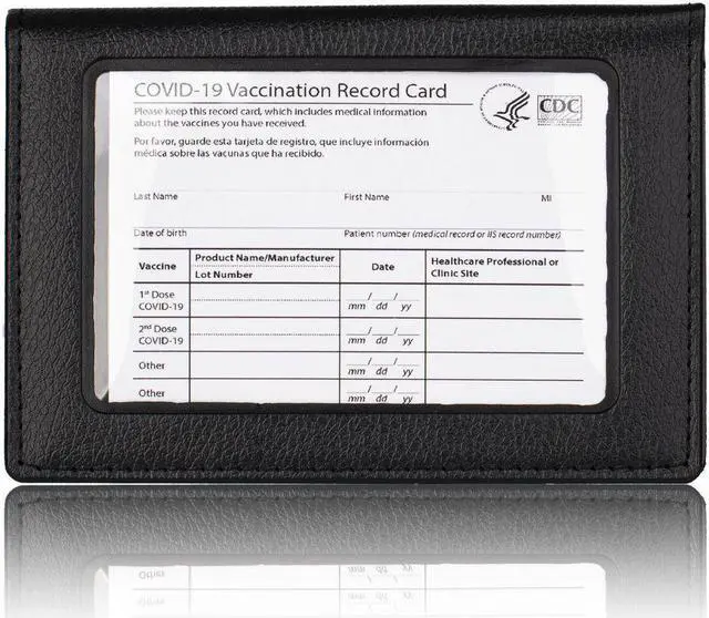 Main image of Vista Essential 2 In 1 Vaccination Card And ID Card Holder - BLACK