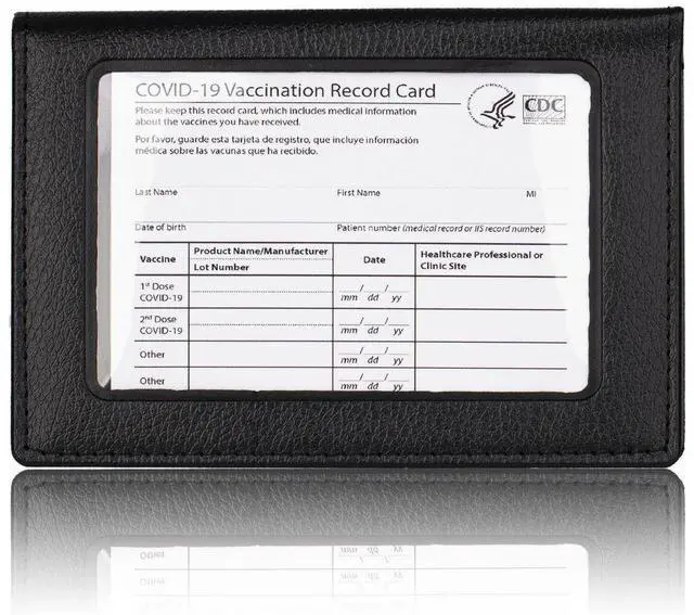 Main image of Vista Essential 2 In 1 Vaccination Card And ID Card Holder - GRAY