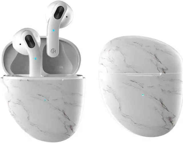 Main image of Vista Marble Pebble Twin Bluetooth Headphones - Black Pebble