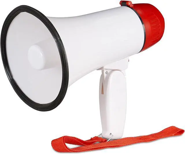 Alt view image 18 of 20 - 5 Core Megaphone Bullhorn Speaker 30W Bull Horn Battery Power Mini Cheer Megafono 800 Feet Range Loudspeaker W Siren Recording Ergonomic Handle for Coaches Football Baseball Cheerleading - 6R
