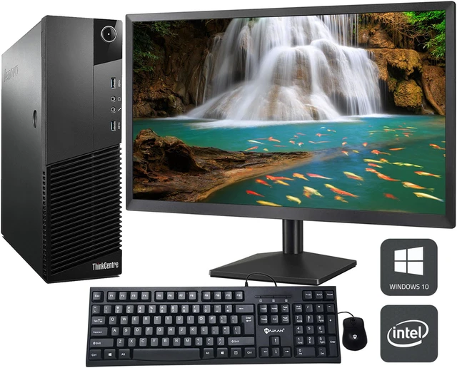 Refurbished: Lenovo ThinkCentre M93 SFF Desktop Computer with 24