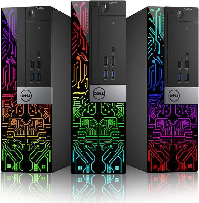 Alt view image 2 of 5 - Custom Built RGB Lights Gaming PC - Dell OptiPlex Desktop Computer Intel Core i7 6700 Processor NVIDIA GeForce GT 1030 2GB 32GB RAM 1TB SSD Win 10 Pro HDMI