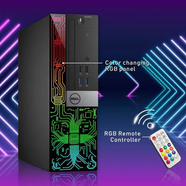 Alt view image 3 of 5 - Dell OptiPlex 5060 RGB Desktop Computer - GT 730 2GB | Intel i5-8500 Six Core (4.1GHz Turbo) | 32GB DDR4 RAM | 1TB SSD | WiFi + Bluetooth | Windows 11 Pro