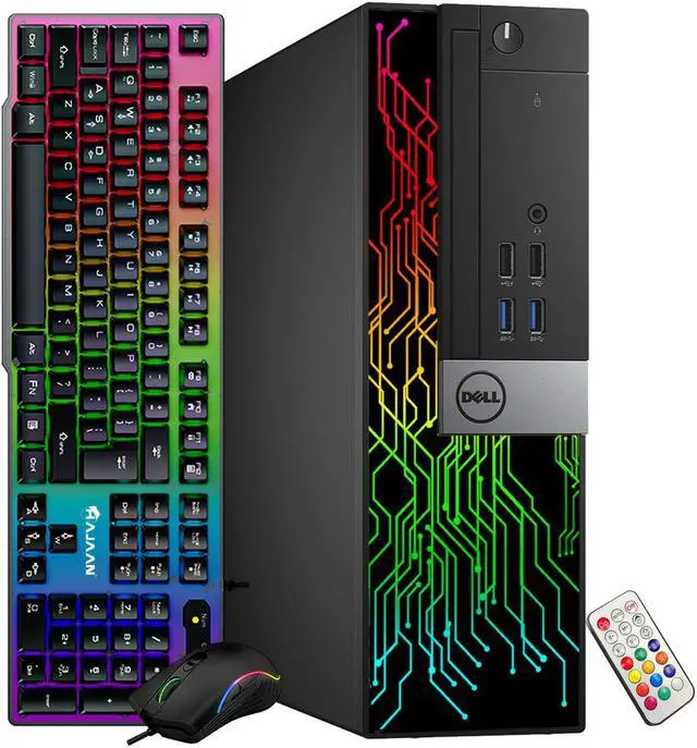 Main image of Dell OptiPlex 5060 RGB Desktop Computer - RX 550 4GB | Intel i5-8500 Six Core (4.1GHz Turbo) | 32GB DDR4 RAM | 1TB SSD | WiFi + Bluetooth | Windows 11 Pro