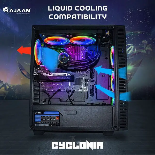 Alt view image 5 of 7 - HAJAAN Liquid Cooled Gaming PC | 32 Inch Curved Gaming Monitor | Intel Core i7-12700F Processor | GeForce RTX 3060 Ti 8GB | 64GB DDR4 RAM | 2TB NVMe | Wi-Fi Ready | Windows 11 Pro