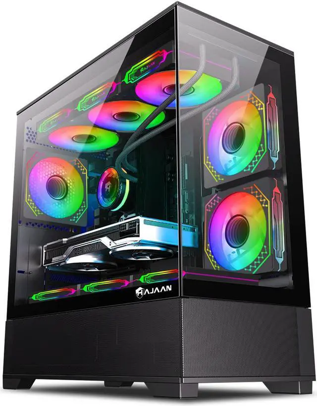 Alt view image 2 of 7 - HAJAAN Custom Gaming PC Desktop - MSI 27" Curved Gaming Monitor - RTX 4060 Ti 8GB - Intel Core i5-12400F - 32GB DDR4 RAM - 1TB NVMe SSD - Wifi 6 - Bluetooth - Windows 11 Pro