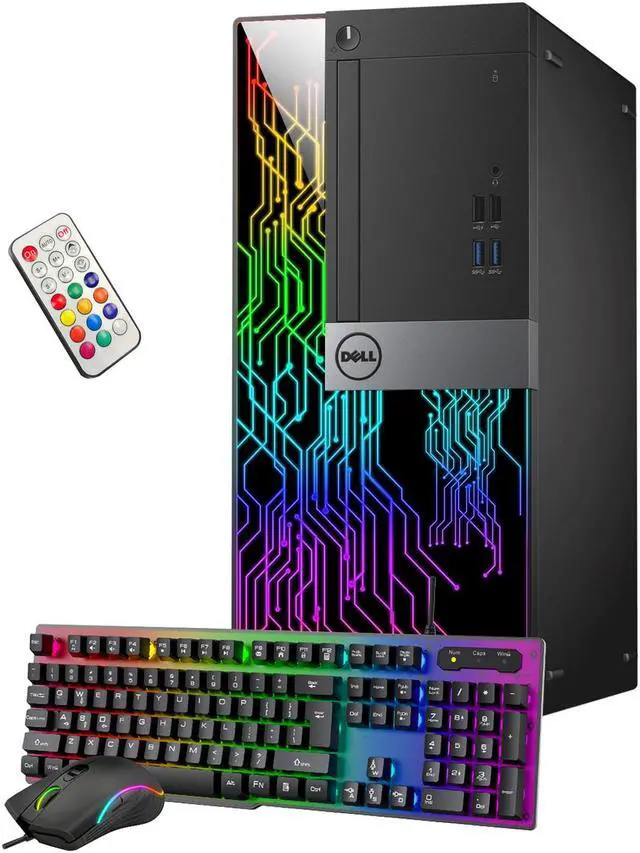 ゲーミングpc Core i7-8700/GTX1050Ti/m.2 MVNe Refurbished: Dell OptiPlex RGB Gaming PC Desktop Tower Computer