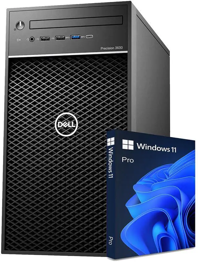 Main image of Dell Precision 3630 Tower Workstation PC, Intel Hexa-Core i5-9500 Processor, 32GB DDR4 RAM, 512GB NVMe SSD, Windows 11 Pro