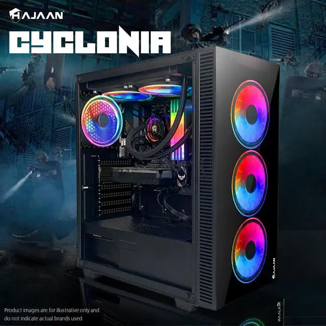 Alt view image 3 of 7 - HAJAAN Gaming PC Desktop | Liquid Cooled | 13th Gen Intel Core i7-13700F 16-Core Processor | GeForce RTX 4060 Ti 8GB | 32GB DDR4 RAM | 2TB NVMe SSD | 11AC Wi-Fi | Windows 11 Pro