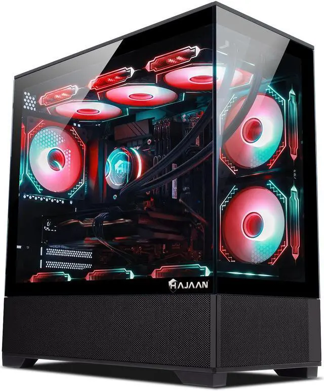 Alt view image 2 of 4 - HAJAAN SuperX Gaming PC  Liquid Cooled - Intel i9 12900K - GeForce RTX 4070 12GB - 32GB DDR4 - 2TB NVMe SSD - Windows 11 Pro - WiFi - Bluetooth - Mechanical Keyboard Mouse