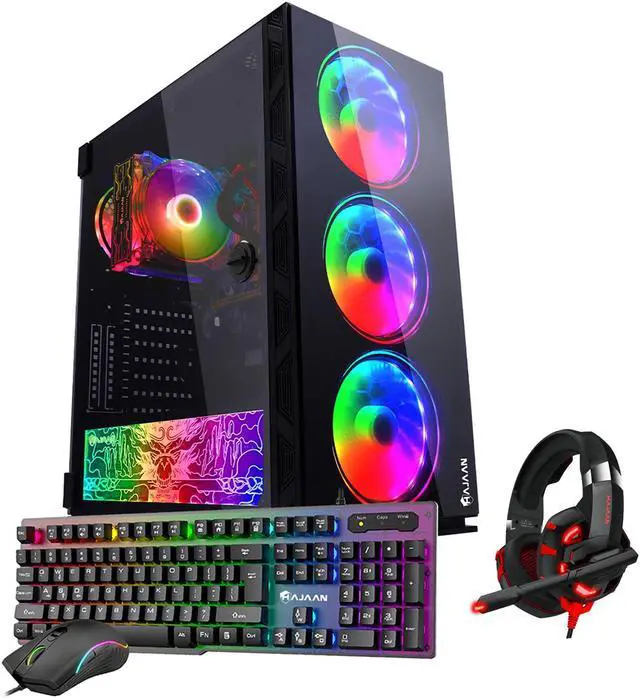 Main image of HAJAAN BREEZE PRO Gaming PC Desktop, RTX 3050 6GB, Intel Core i5 13th Gen Processor, 32GB DDR4 3200, 1TB SSD, Wifi, Windows 11 Pro 64-bit