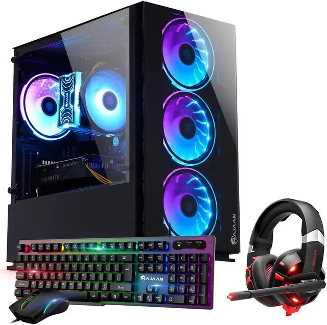 Main image of HAJAAN BREEZE Gaming Desktop PC, Intel Core i5 11400F Processor up to 4.40GHz, NVIDIA GeForce GTX 1650 4GB, 1TB NVME SSD, 16GB DDR4 RAM 3200, Wi-Fi, Bluetooth, Windows 11 Pro