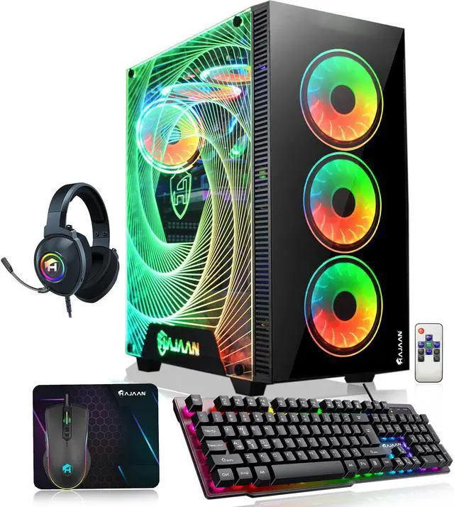 Main image of HAJAAN Gaming PC Desktop, Intel Core i9-14900K up to 6.0GHz, GeForce RTX 4070 12GB GDDR6, 32GB DDR5 6000MHz RAM, 2TB NVMe SSD, WiFi Ready & Windows 11 Pro, 1 Year Warranty