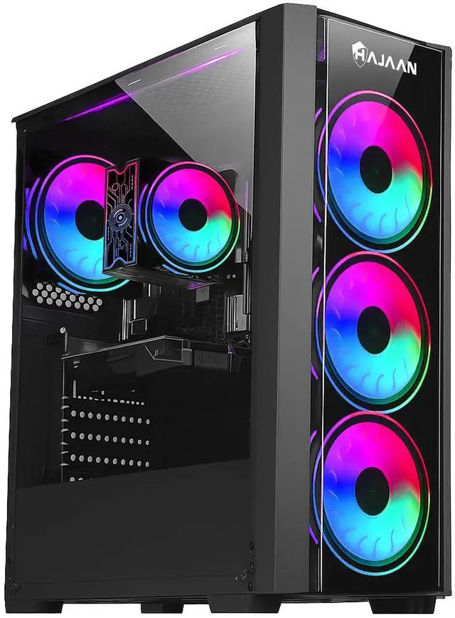 Alt view image 5 of 7 - HAJAAN BREEZE Gaming PC Desktop Tower  AMD Ryzen 5 5600X Processor 3.7 GHz, NVIDIA RTX 5060 8GB GDDR7, 32GB DDR4 RAM, 1TB NVME SSD, 650W PSU, Wi-Fi, Windows 11 Pro