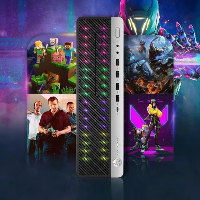 Alt view image 3 of 3 - HP EliteDesk 800 G5 SFF Computer Gaming PC, Radeon RX 550 4GB, Intel Hexa-Core i5-9500 Processor, 16GB DDR4 RAM, 512GB SSD, HDMI, Windows 11 Pro