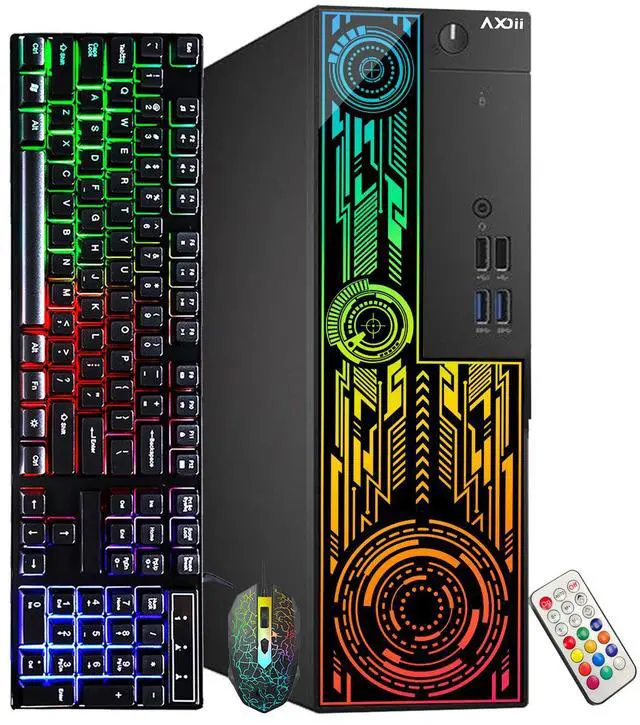Alt view image 5 of 6 - AXOII ELECTRA RGB Gaming PC Desktop Computer, Intel Core i7-6700 Upto 4.0GHz, GeForce GT 1030 2GB GDDR5, 16GB RAM, 512GB SSD, Wi-Fi, Bluetooth - Windows 11 Pro