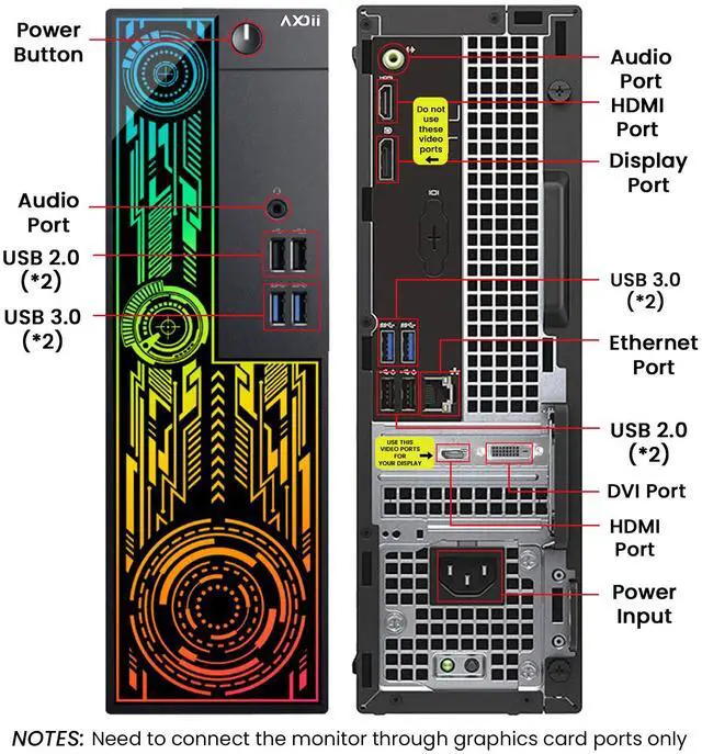 Alt view image 4 of 6 - AXOII ELECTRA RGB Gaming PC Desktop Computer, Intel Core i7-6700 Upto 4.0GHz, GeForce GT 1030 2GB GDDR5, 16GB RAM, 512GB SSD, Wi-Fi, Bluetooth - Windows 11 Pro