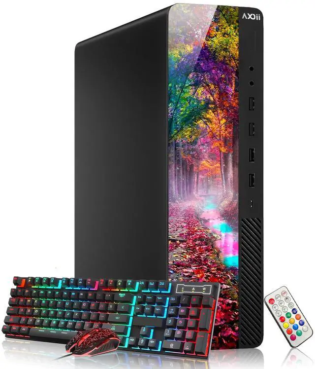 Main image of AXOII RGB Desktop Computer PC Intel Core i5 up to 4.0GHz, 16GB RAM, 256GB NVMe SSD, Wi-Fi, Bluetooth, Windows 11 Pro