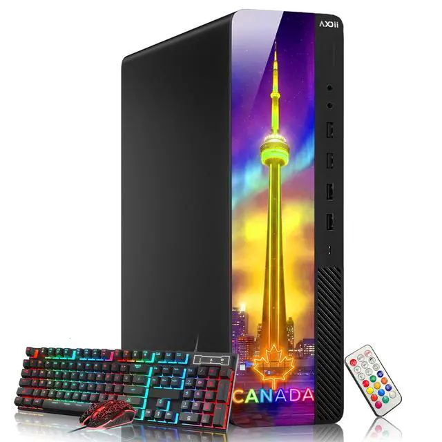 Alt view image 2 of 7 - AXOII RGB Desktop Computer PC Intel Core i5 up to 4.0GHz, 16GB RAM, 512GB NVMe SSD, Wi-Fi, Bluetooth, Windows 11 Pro