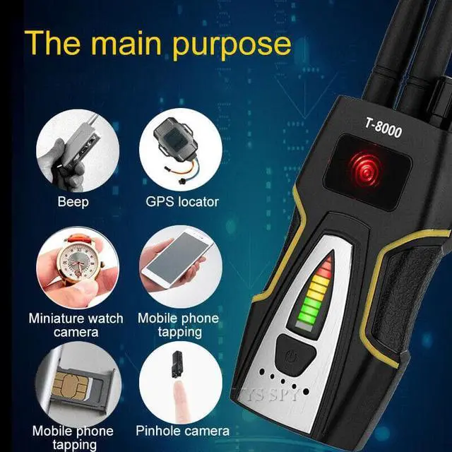 Alt view image 2 of 7 - T8000 Portable Anti Spy Radio RF Signal Detector for Hidden Camera Detection - GSM Audio Bug Finder / GPS Scanner