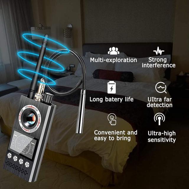 K68 Hidden Camera Detector, Detector, Wireless Bug Hidden Camera Detectors  for GPS Tracking GSM Listening Device Finder