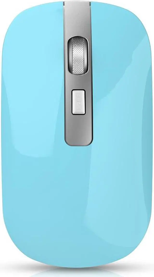 Main image of HXSJ M30 Rechargeable Office Silent Wireless Mouse W/ Metal Scroll Wheel and 1600DPI - Blue