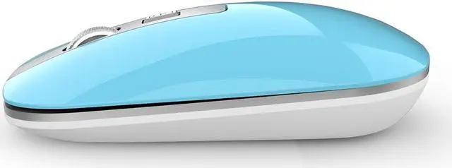 Alt view image 6 of 7 - HXSJ M30 Rechargeable Office Silent Wireless Mouse W/ Metal Scroll Wheel and 1600DPI - Blue