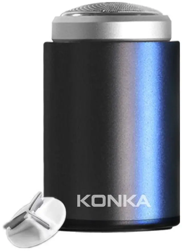 Main image of KONKA Mini Portable Shaver Outdoor Waterproof Men Razor (Black + 1 Cutter Head)