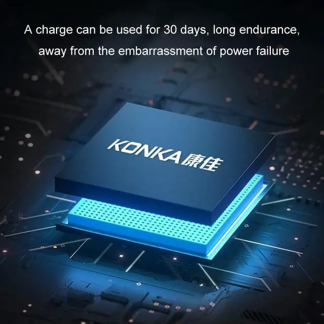 Alt view image 7 of 7 - KONKA Mini Portable Shaver Outdoor Waterproof Men Razor (Black + 1 Cutter Head)