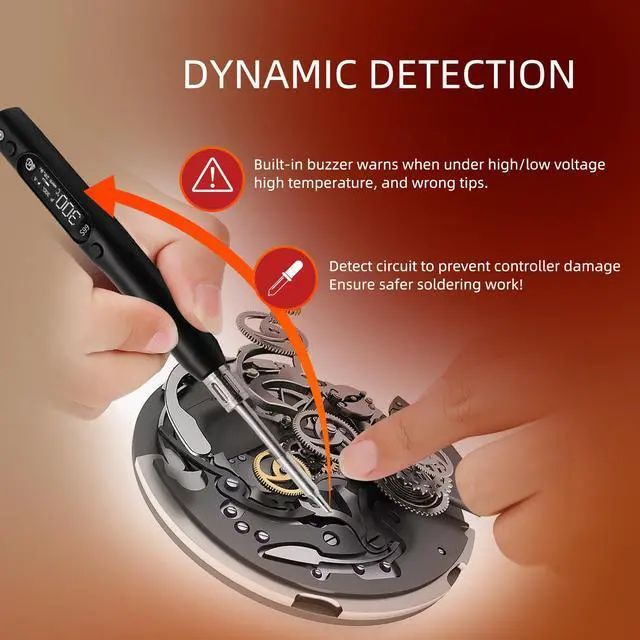 Alt view image 5 of 7 - SEQURE S99 Portable Soldering Iron, Max 150W Electric Soldering Iron, 122-932 Fast Heating, DC/PD/PPS Power Input, Mini Welding Tool (Only Controller + BC2 Solder Tip)