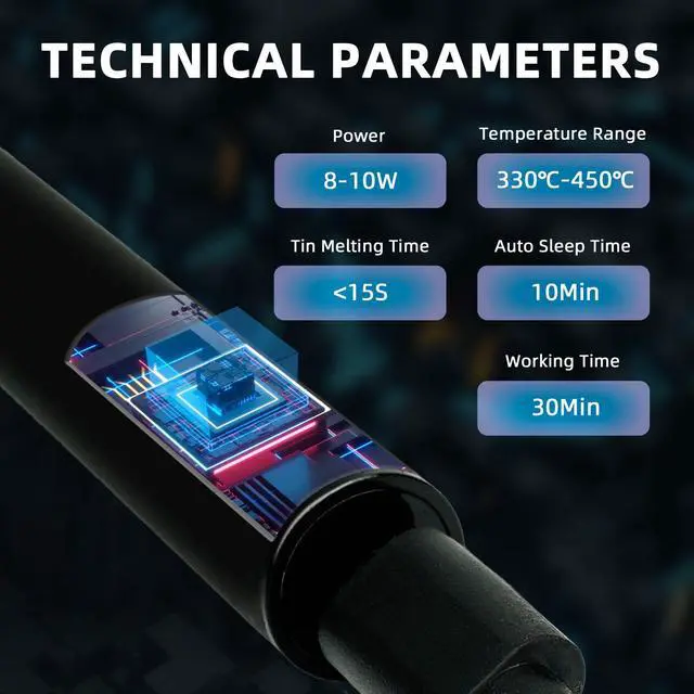 Alt view image 2 of 7 - Cordless Soldering Iron Kit - Portable USB Solder Iron with 1000mAh Rechargeable Soldering Kit for Electronics, Appliance Repair, DIY