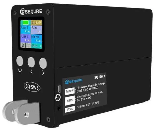 Alt view image 3 of 6 - SEQURE SW3 Spot Welder Max 2500A Capacitor Energy Storage Spot Welding Machine for 18650, 21700 Lithium Battery Pack Building with Integrated Handle WP30