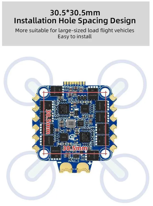 Alt view image 3 of 7 - SEQURE Blueson A2 8S 70A ESC 128KHz 4IN1 ESC for FPV Drones Racing and Freestyle - AM32