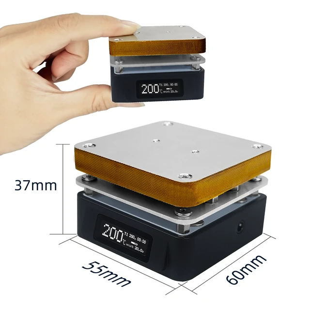 Alt view image 6 of 7 - SEQURE T55 Smart Mini Constant Temperature Adjustable Soldering Hot Plate PCB Preheating Plate LED Desoldering Support PD|QC|DC Power Supply Repair Tools for Mobile Phone